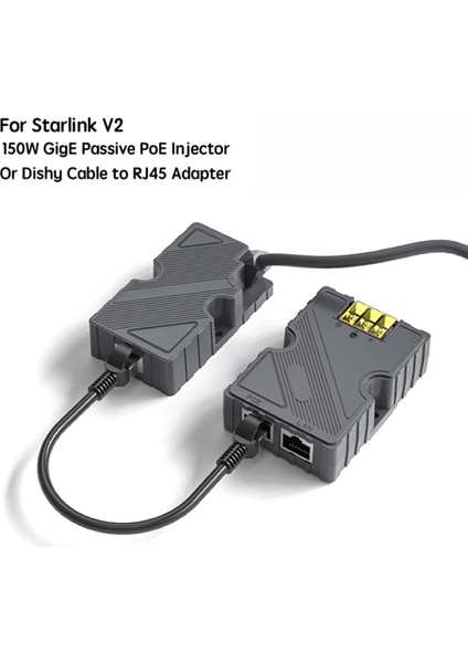Starlink V2'den Poe Enjektörüne Starlink Dishy Kablo Adaptöründen RJ45'E ve 150W Gige Pasif Poe Enjektörüne (Yurt Dışından)