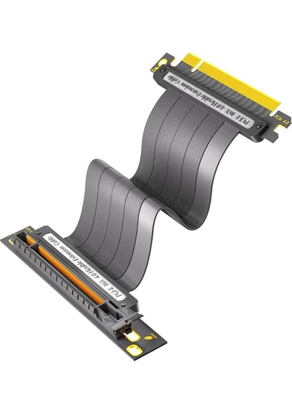 Pcıe 4.0 Uzatma Kablosu, 16X Korumalı Yüksek Hızlı Gpu Yükseltici Kablo, Pcı Express Portlu Gpu Uzatma Kartı, 20CM 90° (Yurt Dışından)
