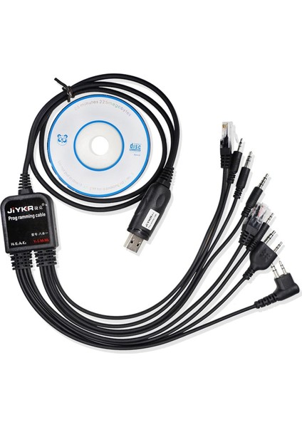 Baofeng Kenwood AXU4100 Yaesu Icom Walkie Talkie Radyo Araba Radyo CD Yazılımı Için 8'i 1 Arada USB Programlama Kablosu (Yurt Dışından)