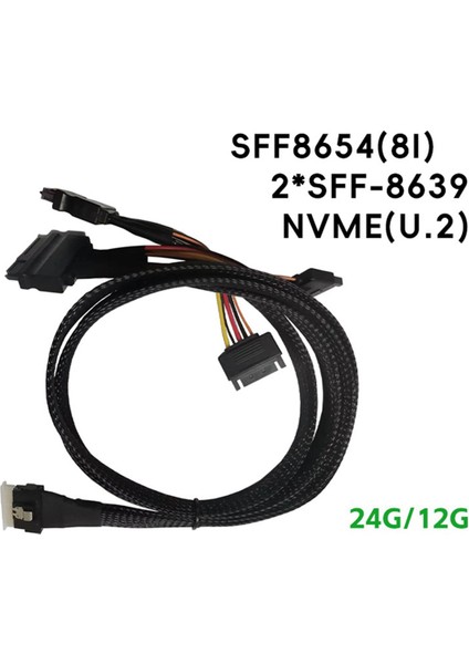 Sabit Sürücü Kablosu SFF8654(8I) Ince Sas Ila 2SFF8639 Nvme U.2 Sabit Sürücü Kablosu Çok Işlevli Sabit Sürücü Aksesuarları (Yurt Dışından) fiyatları