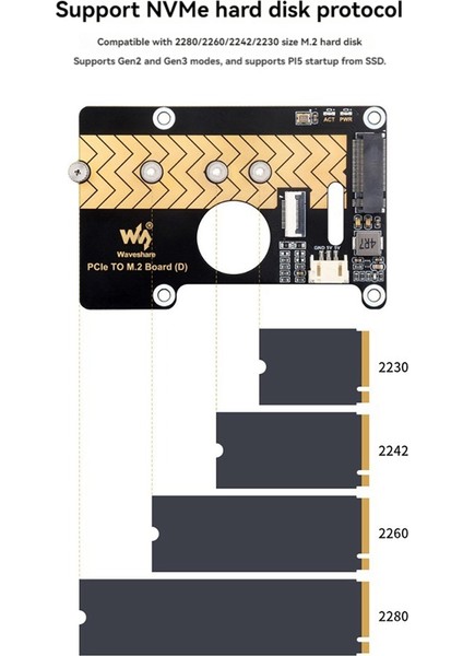 Raspberry Pi 5 Için Waveshare Pcıe - M.2 Adaptör Kartı 8gbps Transfer Modülü Sabit Disk Okuma/yazma Daha Hızlı Modülü (Yurt Dışından) fiyatları