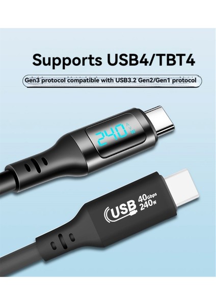 Usb4 40GBPS PD240W USB C - USB C Veri Kablosu Usb-C - Type-C Kablo Dijital Ekran Veri Kablosu (Yurt Dışından) fiyatları