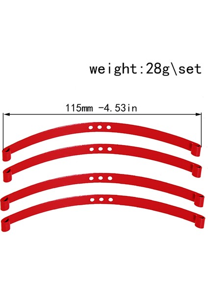 RC4WD· Tf2· 1/10RC Araba Yükseltme Parçaları Aksesuarları Için 4 Adet Süper Yumuşak Çelik Ön ve Arka Aks Amortisör Yaprak Yay (Yurt Dışından) fırsatları