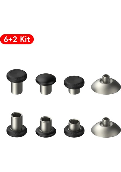 8 Paket Metal Manyetik Başparmak Çubukları Analog Joystickler Ps4/xbox One/xbox Serisi X/s Kontrol Cihazı Gümüş (Yurt Dışından)