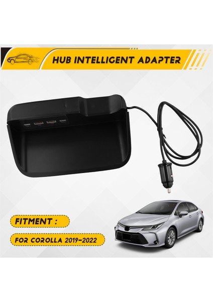 Toyota Corolla 2019-2022 Için Araç Yerleştirme Istasyonu Hızlı Şarj USB Hub Akıllı Adaptör Güçlendirilmiş Ayırıcı (Yurt Dışından) fırsatları