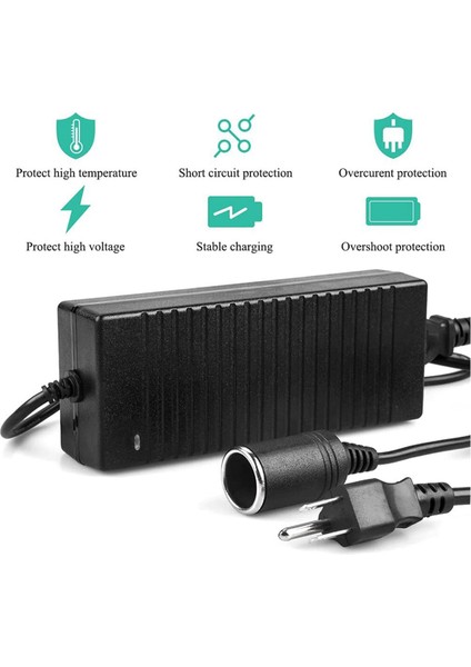 Araba Güç Adaptörü Güç Dönüştürücü Ac Adaptörü Dc 110V / 220V Ila 12V 10A Güç Adaptörü Dönüştürücü Ab Fişi (Yurt Dışından)