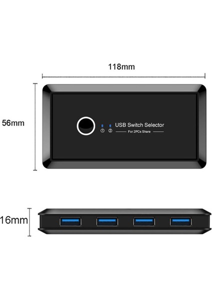 Bilgisayar Anahtarı Bilgisayar Paylaşım Yazıcı Usb3.0 Paylaşım 4 Çıkış 2 Giriş Anahtar Çok Işlevli Kullanışlı Adaptör (Yurt Dışından) modelleri
