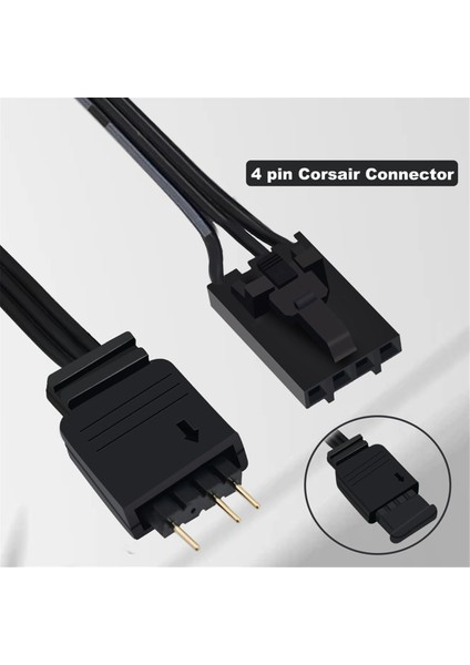 1 Ila 4 Argb Ayırıcı Uzatma Kablosu Corsair Commander Core ve Icue Commander Core Xt Için 5V 3-Pin Argb'ye Bağlanır (Yurt Dışından) modelleri