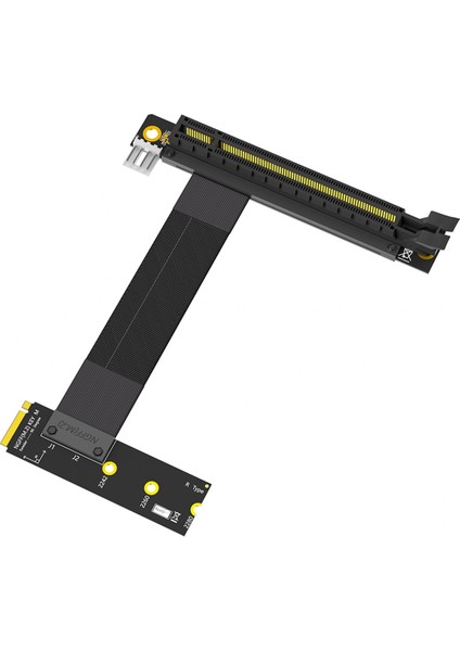 M.2 Ngff Anahtar M - Pcı-E 16X Grafik Kartı Yükseltici Adaptör Kartı, Nvme - Pcı-Express 16X Uzatma Kablosu (Sağ Yön) (Yurt Dışından)