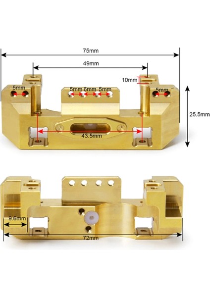 T4 Metal Ön Tampon Servo Montaj Kiti Traxxas Trx-4 1/10 Rc Paletli Araç Yükseltme Parçaları (Yurt Dışından) fiyatları