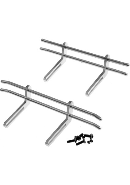 1/10 Rc Crawler Axial Trx4 SCX10 90046 90047 Yükseltme Parçaları Gümüş Için Metal Ön Arka Tampon (Yurt Dışından)