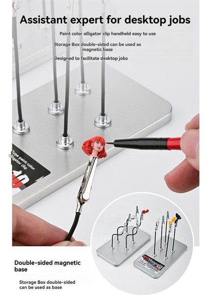 MS095 Esnek Metal Manyetik Klips Depolama Kutusu Model Figür Sprey Kelepçesi Plastik Model Boyama Araçları Hobi Kendin Yap (Yurt Dışından) fiyatları