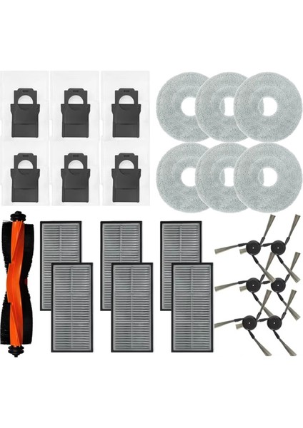 Dreame X40 ULTRA/X40 Pro Robot Süpürge Yedek Ana Yan Fırça Paspas Bez Filtre Toz Torbası Aksesuarları (Yurt Dışından)