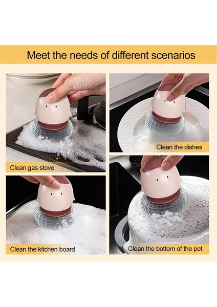 Bulaşık Fırçası ve Sabunluk Karikatür Tencere Fırçası Alt Braket Bulaşık Tencere Tava Lavabo Indüksiyonlu Ocak A (Yurt Dışından) modelleri