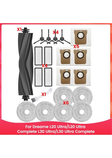 Dreame L20 ULTRA/L20 Ultra Complete, L30 ULTRA/L30 Ultra Complete Elektrikli Süpürge Aksesuarları Için Yedek Parçalar (Yurt Dışından)
