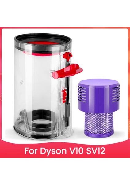Dyson V10 SV12 Animal ve Absolute Elektrikli Süpürge Aksesuarları Toz Kutusu Filtreli Yedek Parçalar (Yurt Dışından)