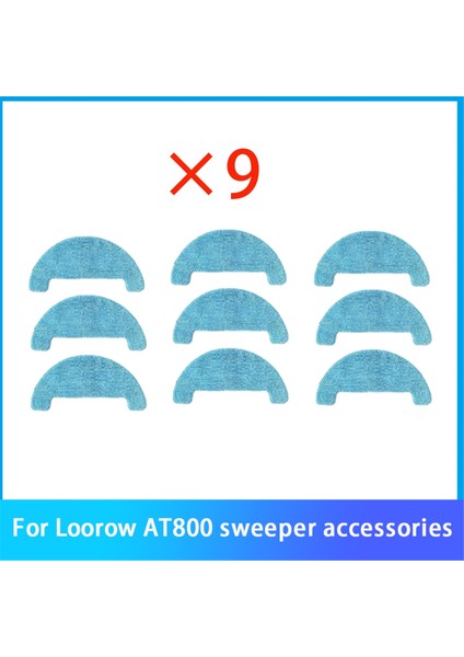 Loorow AT800 Robot Süpürge Aksesuarları Için 9 Adet Temizleme Bezi (Yurt Dışından)