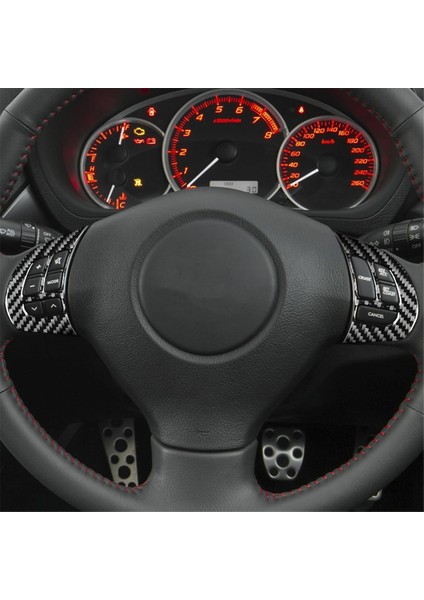Subaru Impreza 2009 2010 2011 Araç Direksiyon Düğmeleri Kapağı Döşeme Iç Aksesuarları Için Karbon Fiber (Yurt Dışından) modelleri