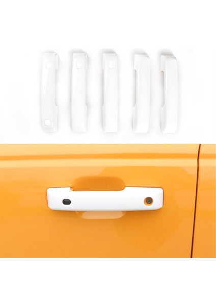 Ford Bronco 2021-2024 Aksesuarları Için Araba Kapı Kolu Koruyucu Bagaj Kapağı Kolu Kapağı Kaplaması Akıllı Anahtar Deliği ile Beyaz (Yurt Dışından) modelleri