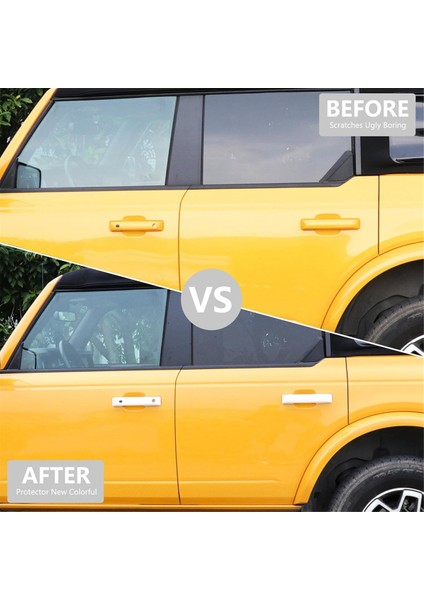 Ford Bronco 2021-2024 Aksesuarları Için Araba Kapı Kolu Koruyucu Bagaj Kapağı Kolu Kapağı Kaplaması Akıllı Anahtar Deliği ile Beyaz (Yurt Dışından) fırsatları