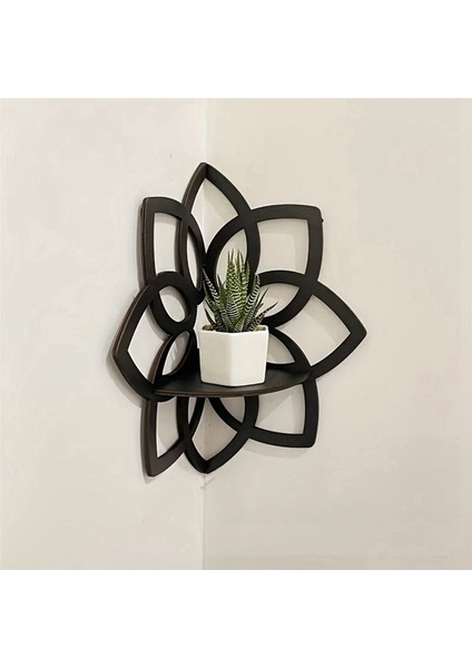 Lotus Köşe Rafları, Ahşap Çiçekler Duvar Köşe Rafları Yüzen Raflar Kristal Sergileme Rafı Boho Duvar Köşe Rafları (Yurt Dışından) fırsatları