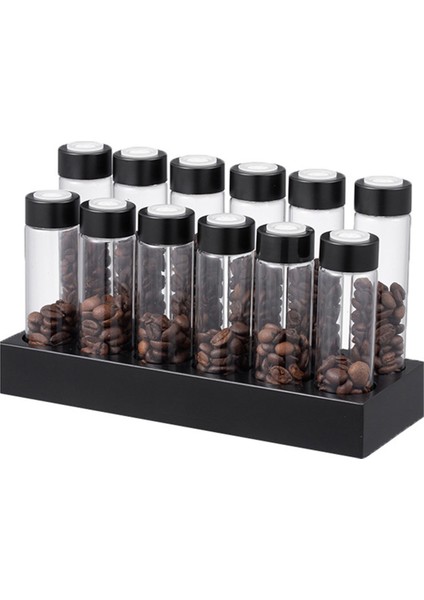 Kahve Çekirdekleri Saklama Kabı Sergileme Rafı Ceviz Çay Tüpü Şişe Cam Espresso Kahve Aksesuarları Alet (Yurt Dışından)