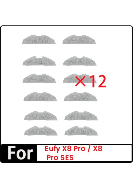 Eufy X8 Pro / X8 Pro Ses Robot Süpürge Parçaları Değişimi 12 Adet Bez (Yurt Dışından)