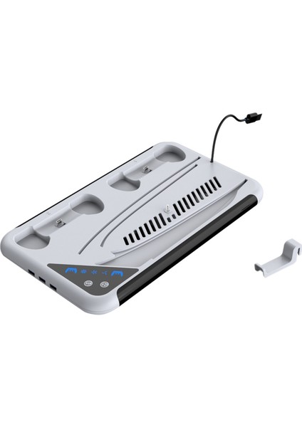 P5 Soğutma Istasyonu Ince Rgb Işıklı Soğutma Fanı Çift Kontrol Cihazı Şarj Cihazı Playstation 5 Oyunu Ps5 Aksesuarları A (Yurt Dışından)
