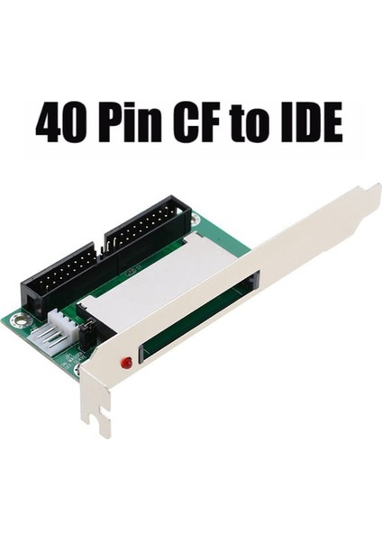 Adet 40-Pin Cf Compact Flash Kart 3.5 Ide Dönüştürücü Adaptör Pci Braket Arka Panel (Yurt Dışından)