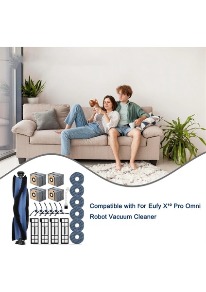 Eufy X10 Pro Omni Elektrikli Süpürge Ana Yan Fırça Hepa Filtreler Paspas Bezi Toz Torbaları Aksesuarlar (Yurt Dışından) fiyatları