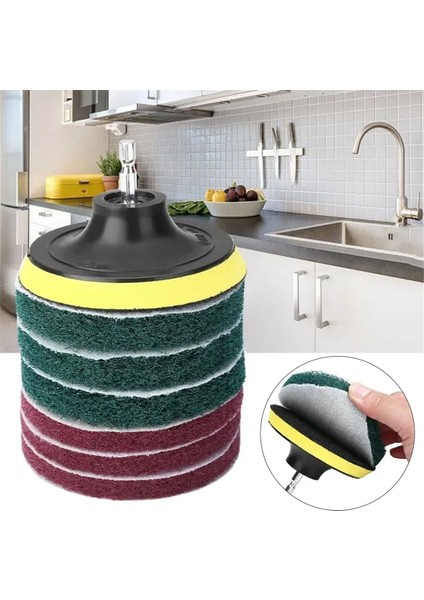 Temizleme Fırçası Seti Elektrikli Temizleme Fırçası Aracı Araba Fayans Banyo Fırçası Banyo Mutfak Plastik Fırça Fırçaları (Yurt Dışından)