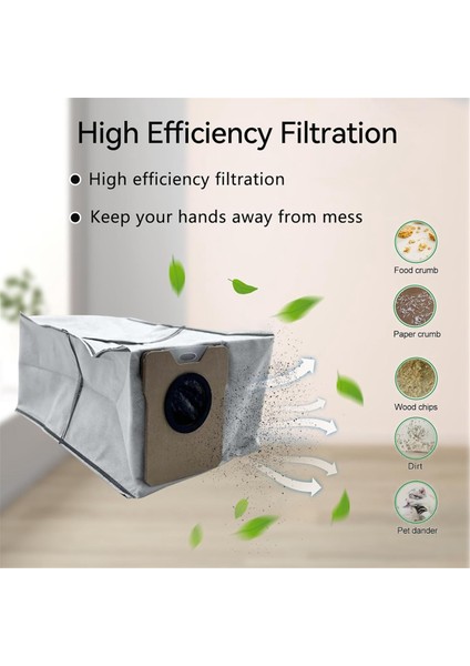 Eufy Omni C20 Robot Süpürgeler 12 Adet Toz Torbası Mop Pedi Yedek Parçaları Vakum Torbası Mop Pedi Aksesuarları (Yurt Dışından)