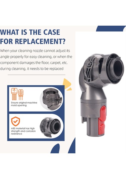 Dyson V7 V8 V10V11 Elektrikli Süpürge Parçaları Doğrudan Tahrikli Emiş Başlığı Bağlantı Konnektörü Adaptör Seti, Bilyalı Tekerlekler Yan Kapak (Yurt Dışından) fırsatları