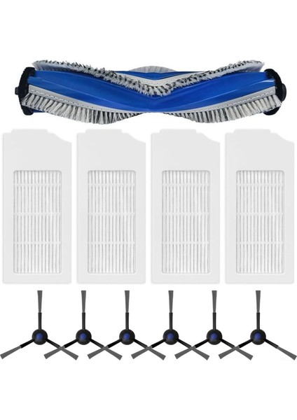 Ecovacs Debot N20 / N20 Plus / N20 Pro Plus Elektrikli Süpürge Aksesuar Setleri Ana Fırça Yan Fırça Hepa Filtre (Yurt Dışından)