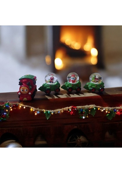 Vıl Deluxe Kalite Yılbaşı Treni Seti Sulu Küre Yılbaşı Noel Kar Küreli Tren Meery Chrıstmas Train fiyatları
