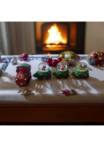 Vıl Deluxe Kalite Yılbaşı Treni Seti Sulu Küre Yılbaşı Noel Kar Küreli Tren Meery Chrıstmas Train modelleri