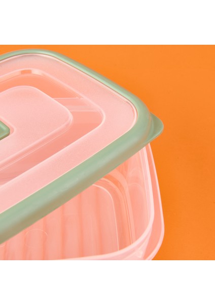 Plastik Saklama Kabı - Şeffaf / Yeşil - 1 Lt fırsatları