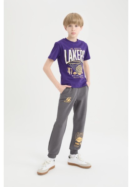 Erkek Çocuk NBA Los Angeles Lakers Beli Paçası Lastikli Cepli Eşofman Altı D9558A825SP