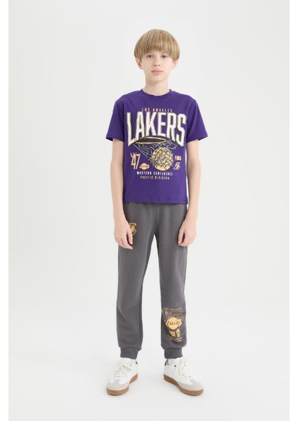 Erkek Çocuk NBA Los Angeles Lakers Beli Paçası Lastikli Cepli Eşofman Altı D9558A825SP