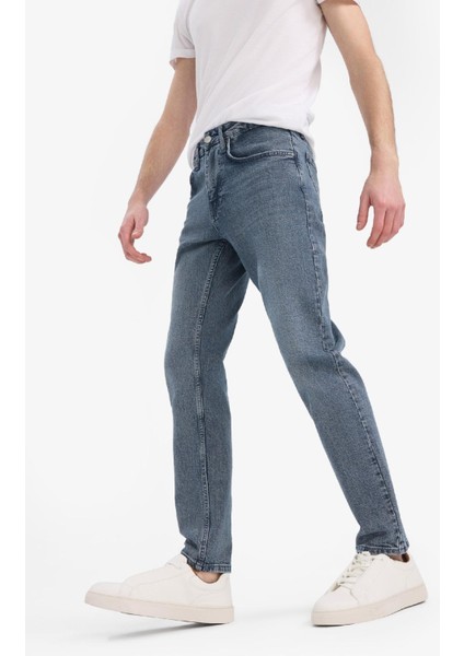 Slim Tapered Fit Dar Kalıp Normal Bel Daralan Paça Jean Pantolon E7035AX25SP