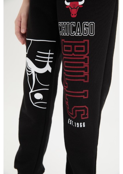 Erkek Çocuk NBA Chicago Bulls Beli Paçası Lastikli Cepli Eşofman Altı D9557A825SP