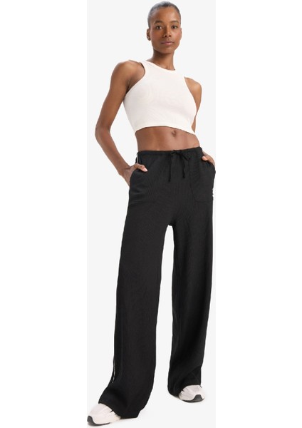 Nba Miami Heat Wide Leg Çift Cepli Geniş Paça Standart Boy Krinkıl Kumaş PANTOLON D8804AX25SP