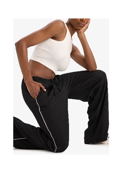 Nba Miami Heat Wide Leg Çift Cepli Geniş Paça Standart Boy Krinkıl Kumaş PANTOLON D8804AX25SP
