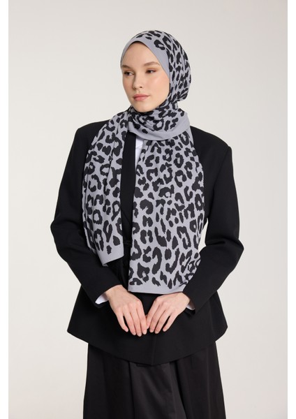 Pure Tone Şal - Leopar Desen - Gümüş - Siyah fiyatları