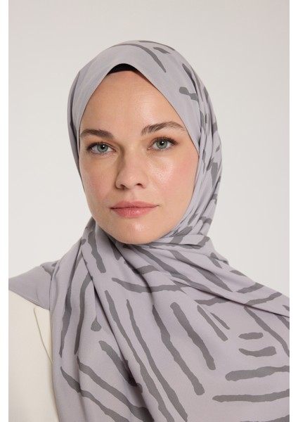 Pure Tone Şal - V Desen - Soft Gri - Gri fırsatları