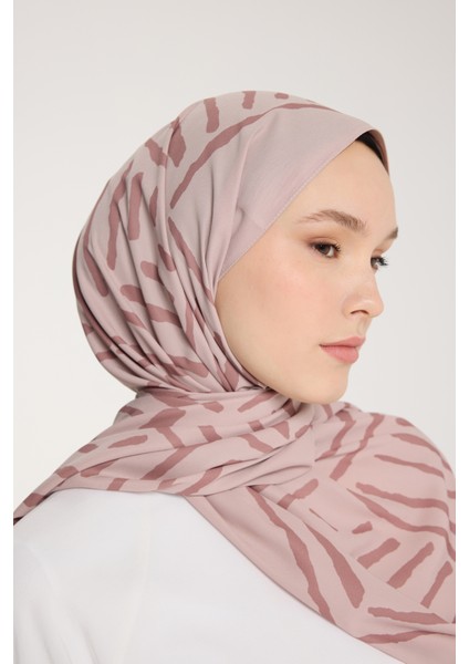 Pure Tone Şal - V Desen - Latte - Nude