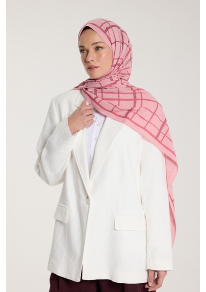 Pure Tone Şal - Kare Desen - Pembe - Gülkurusu fiyatları