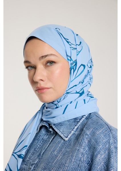 Pure Tone Şal - Yaprak Desen - Bebe Mavisi - Mavi fiyatları