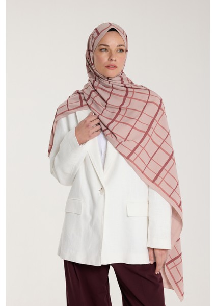 Pure Tone Şal - Kare Desen - Latte - Nude fiyatları