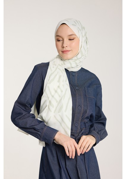 Pure Tone Şal - V Desen - Fildişi - Çağla fiyatları